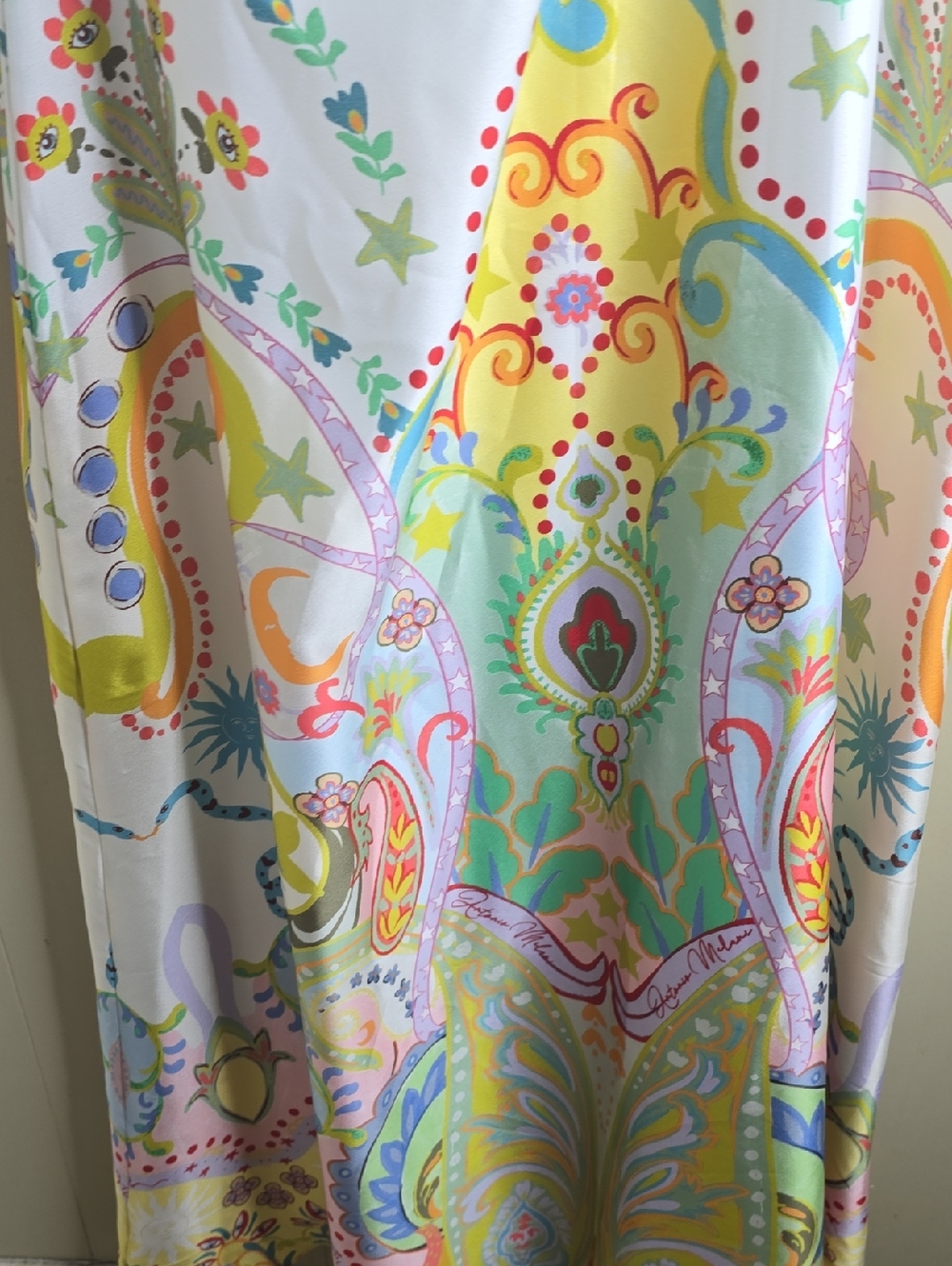Antonio Melani Lucia Printed Statin Strapless Maxi Dress Size 6 - Picture 6 of 10